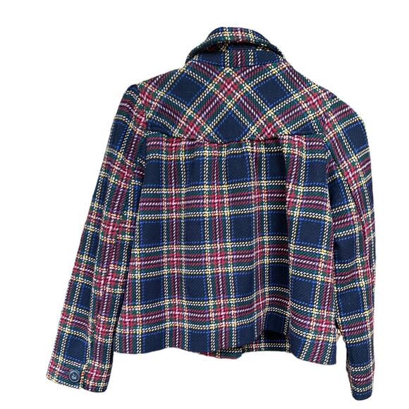 Gap Kids Plaid Wool Pea Coat Like New Condition XL Size 12 - Picture 2 of 8